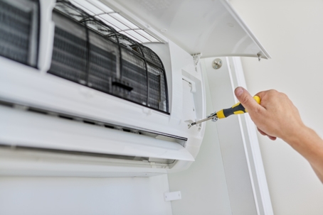 Maintaining an air conditioner.